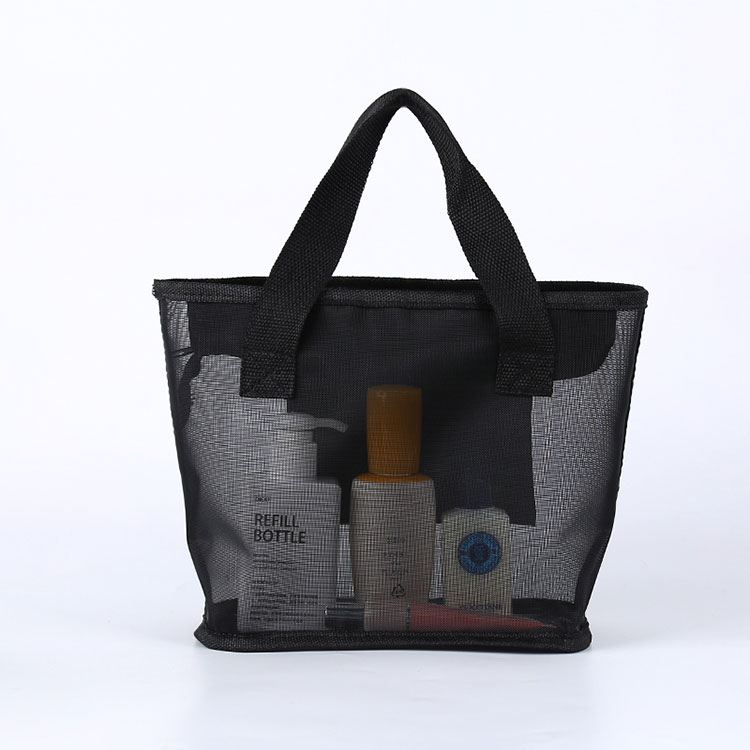 Black Mesh Handle Bag