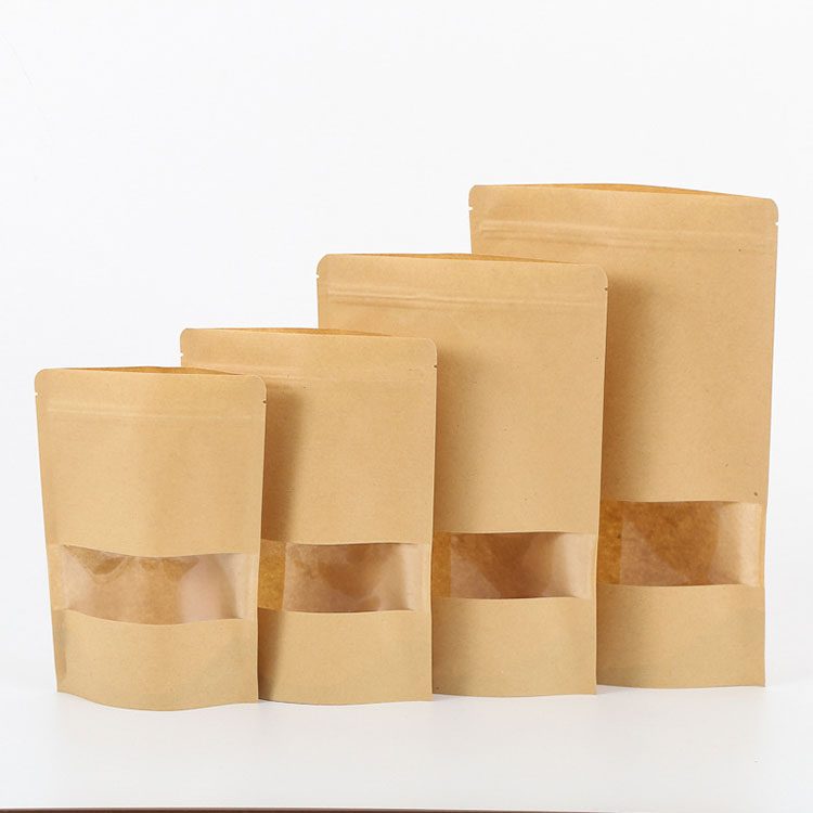 Self-ngadeg Kraft Paper Bag